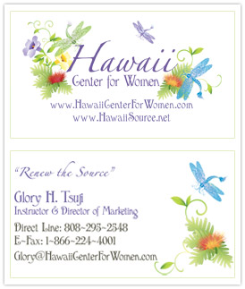 Salon Business Card, Hawaii