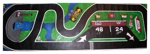 Painted Canvas Racetrack